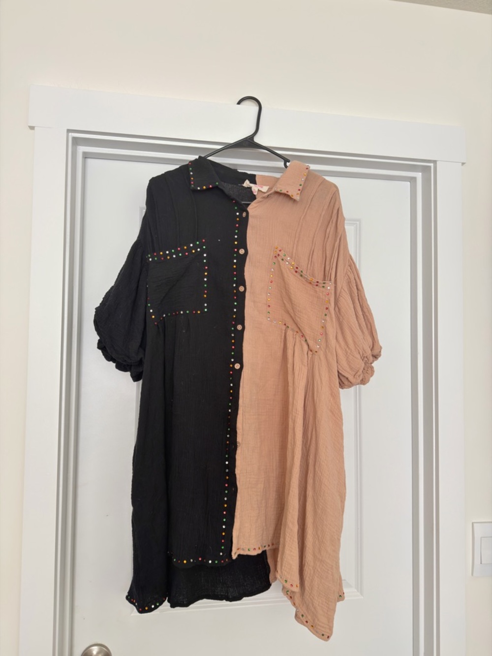 Peach Love Boutique Black and Tan Dress